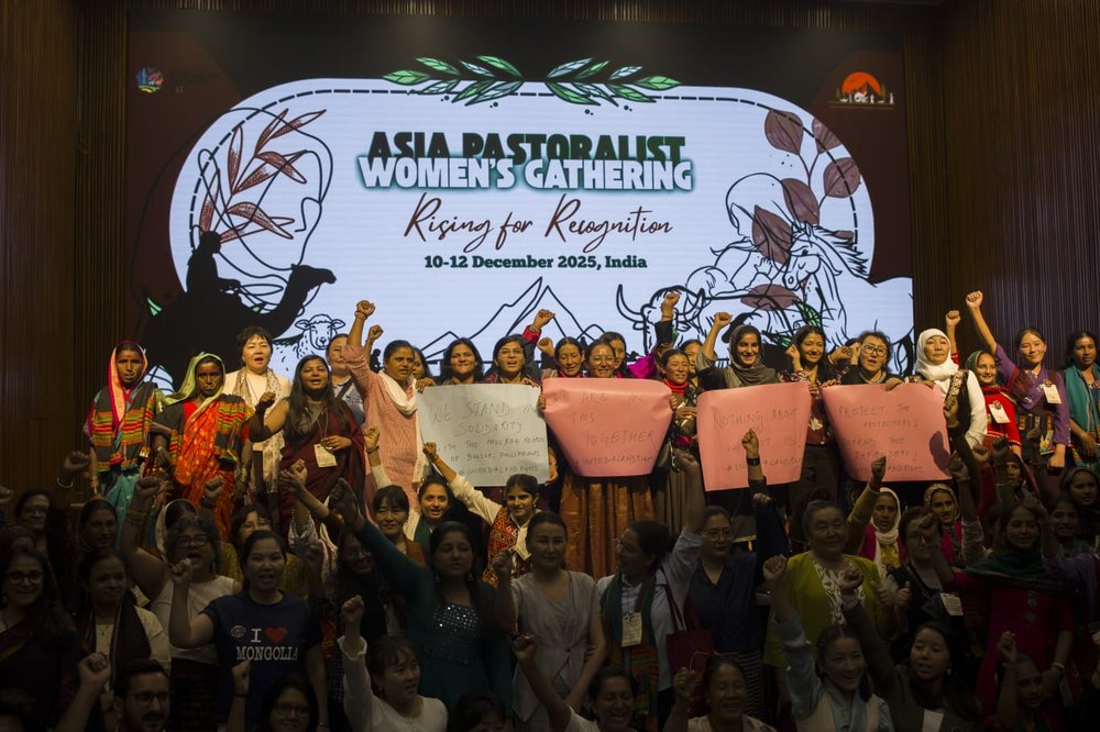 Pastoralist women attend the Asia Pastoralist Women's Gathering in Ahmedabad, India